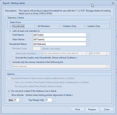 ReportMailingLabels